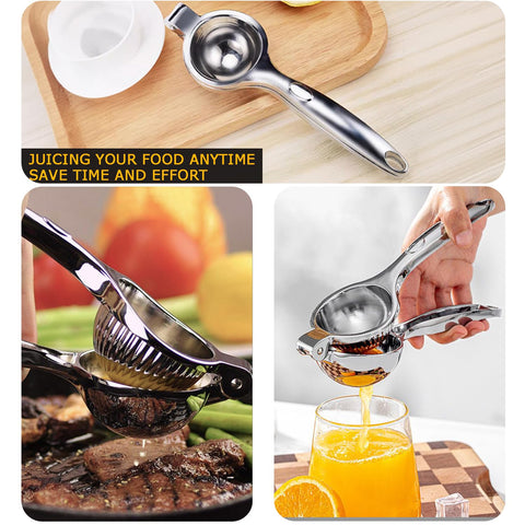RASSE Lemon Squeezer in stainless steel for durable everyday use.