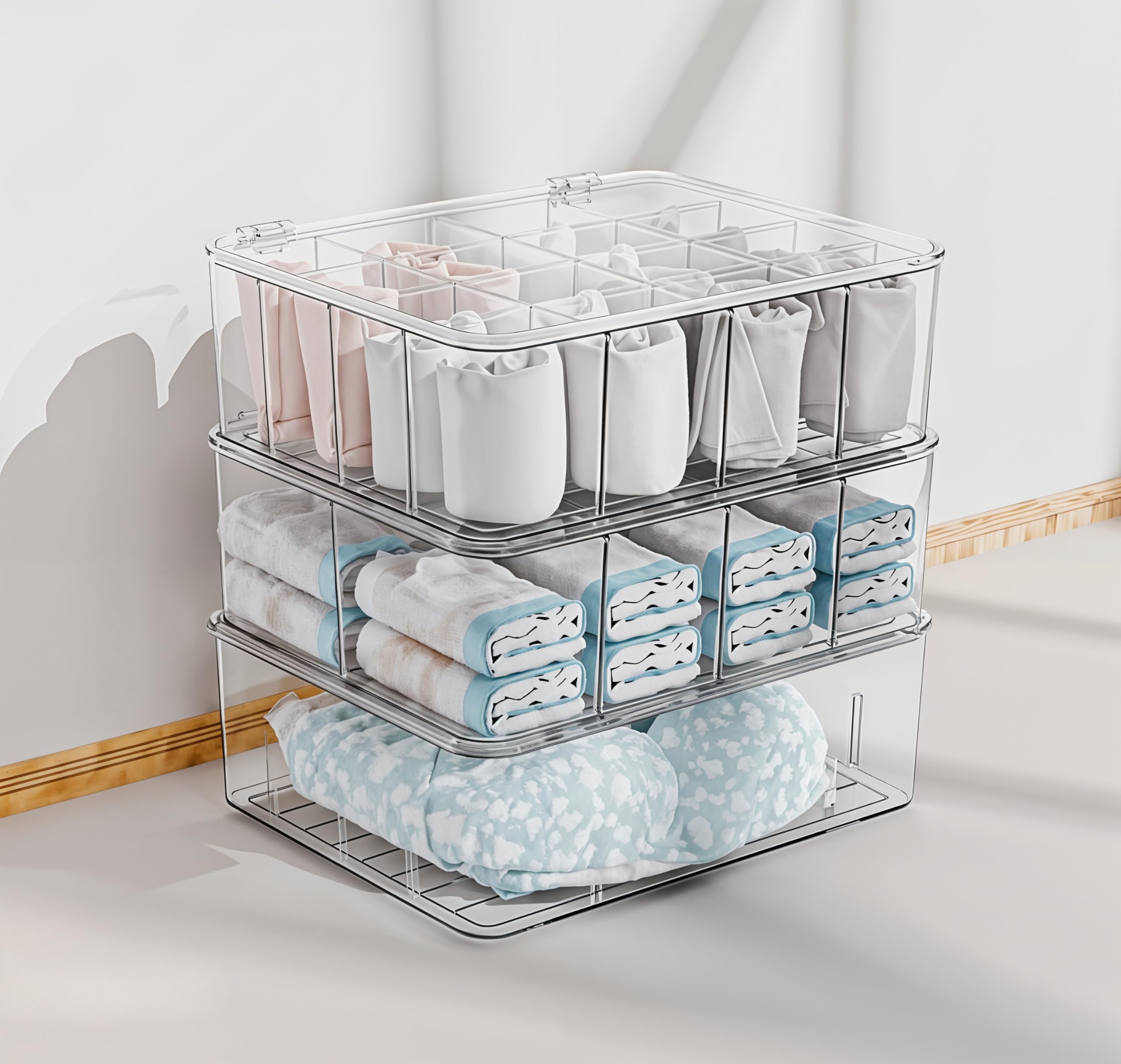 Rasydyn acrylic drink packets caddy keeps toppings neatly organized.