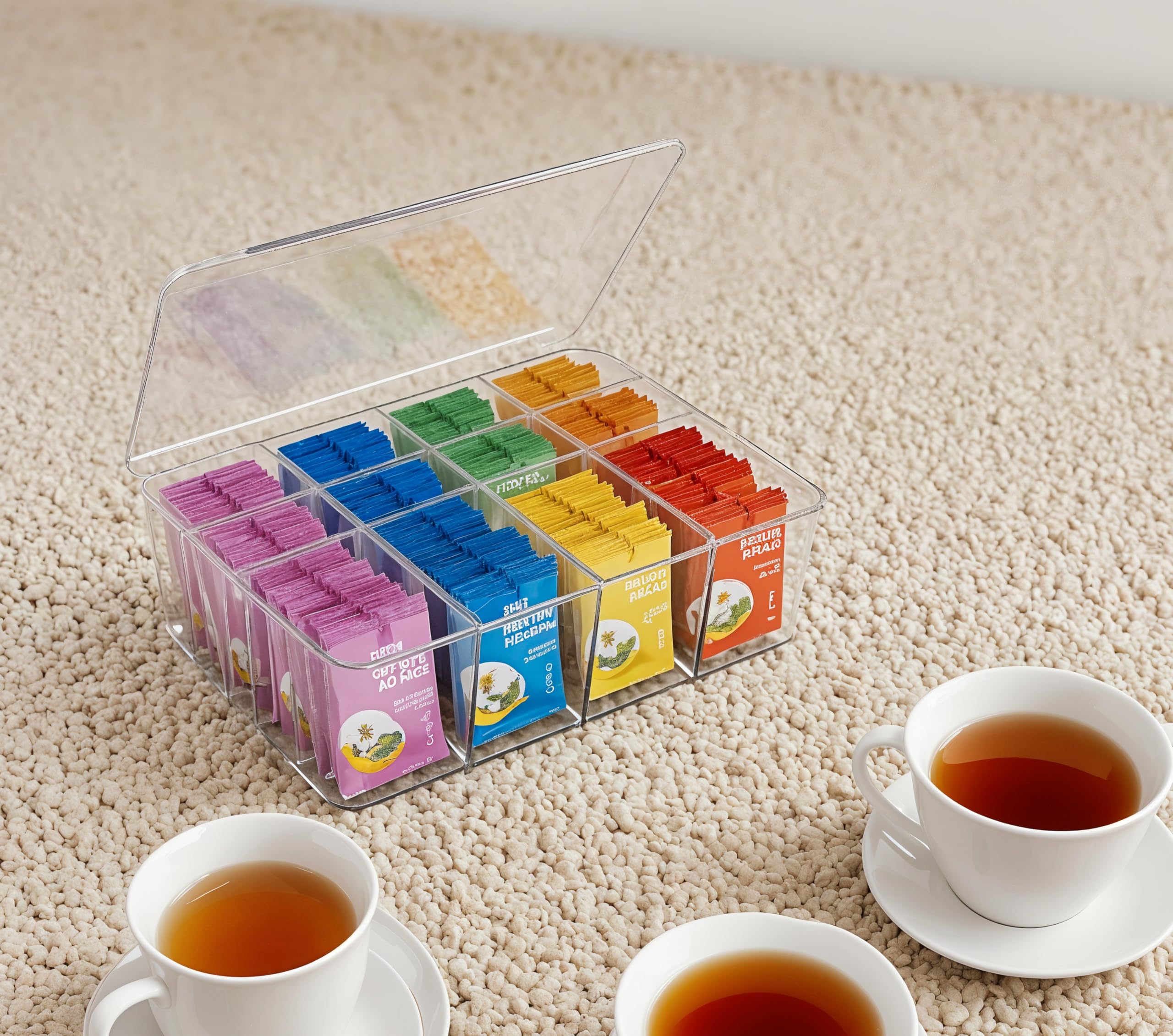 Rasydyn coffee pod and stirring sticks storage for quick access.
