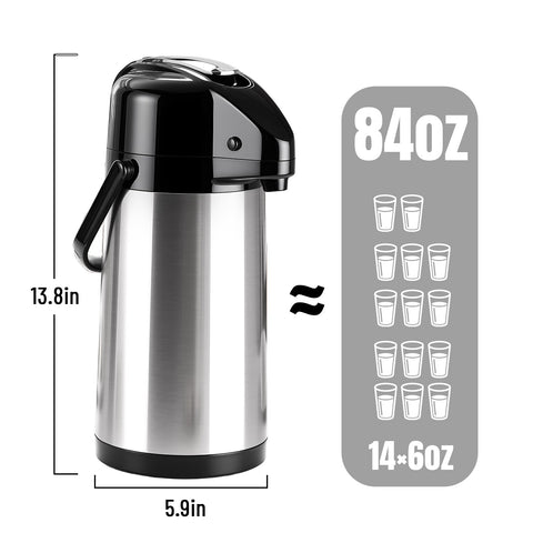 Ratrabas 2.5L carafe preserves flavor for longer servings.