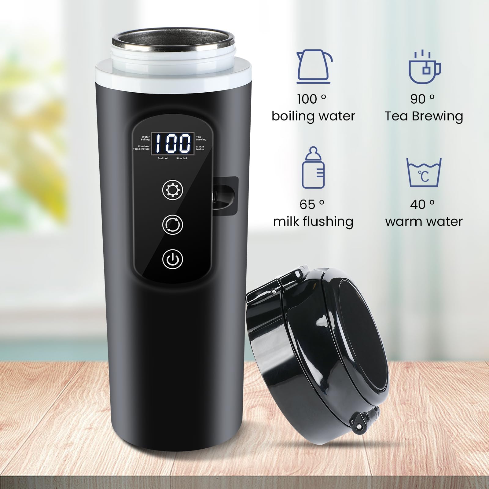 Rauwseul car kettle body features a compact design for small spaces.