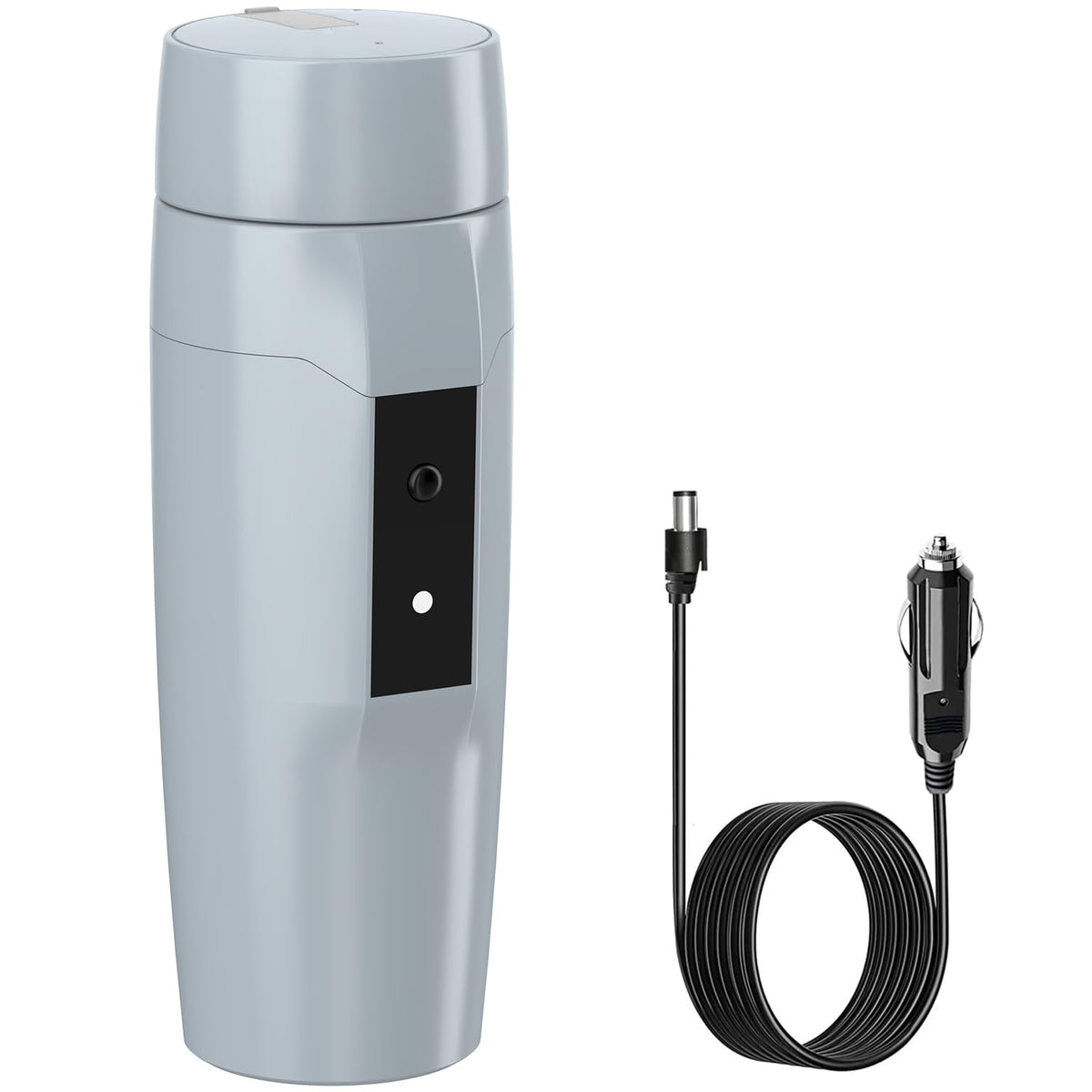 Rauwseul portable 12V car kettle showing compact design for on-the-go heating