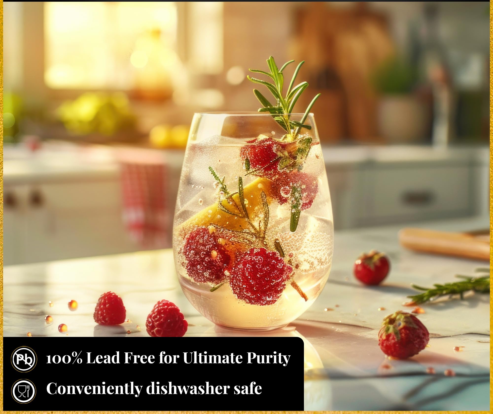 Ravenscroft reinforced-base glass close-up highlights stability during pouring