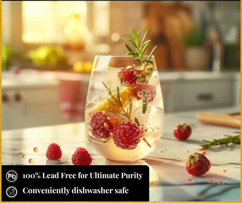 Ravenscroft reinforced-base glass close-up highlights stability during pouring