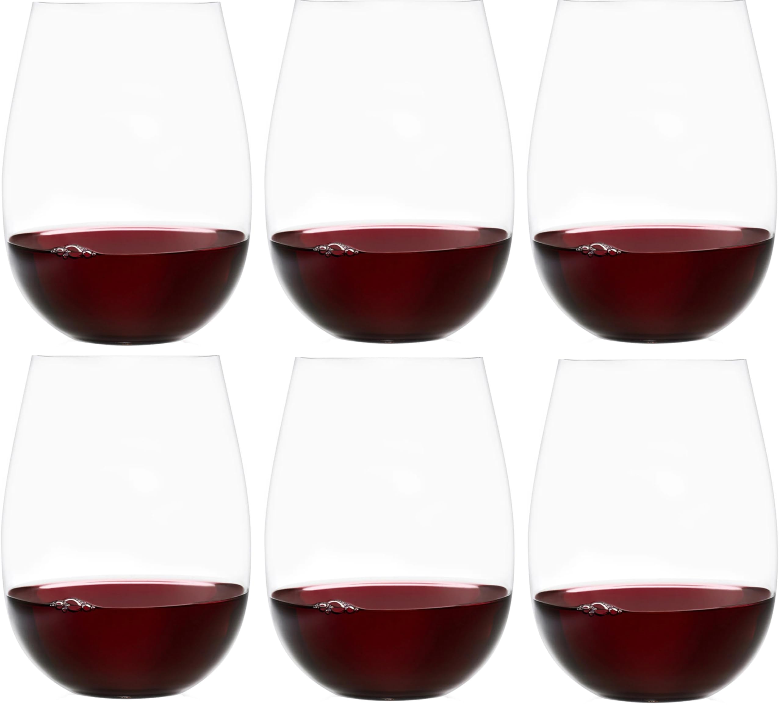 Ravenscroft stemless wine glass front view emphasizes sturdy design for everyday entertaining