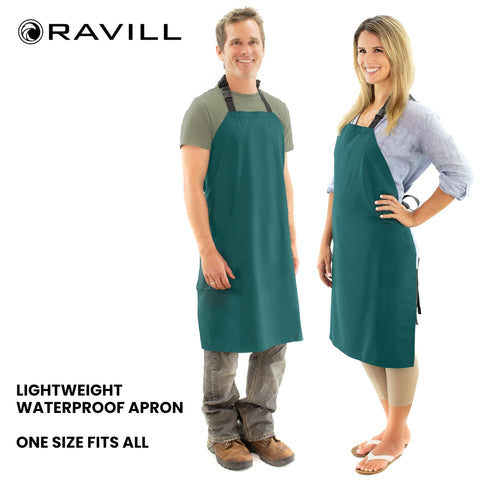 Ravill waterproof apron neck strap buckle enables quick removal.