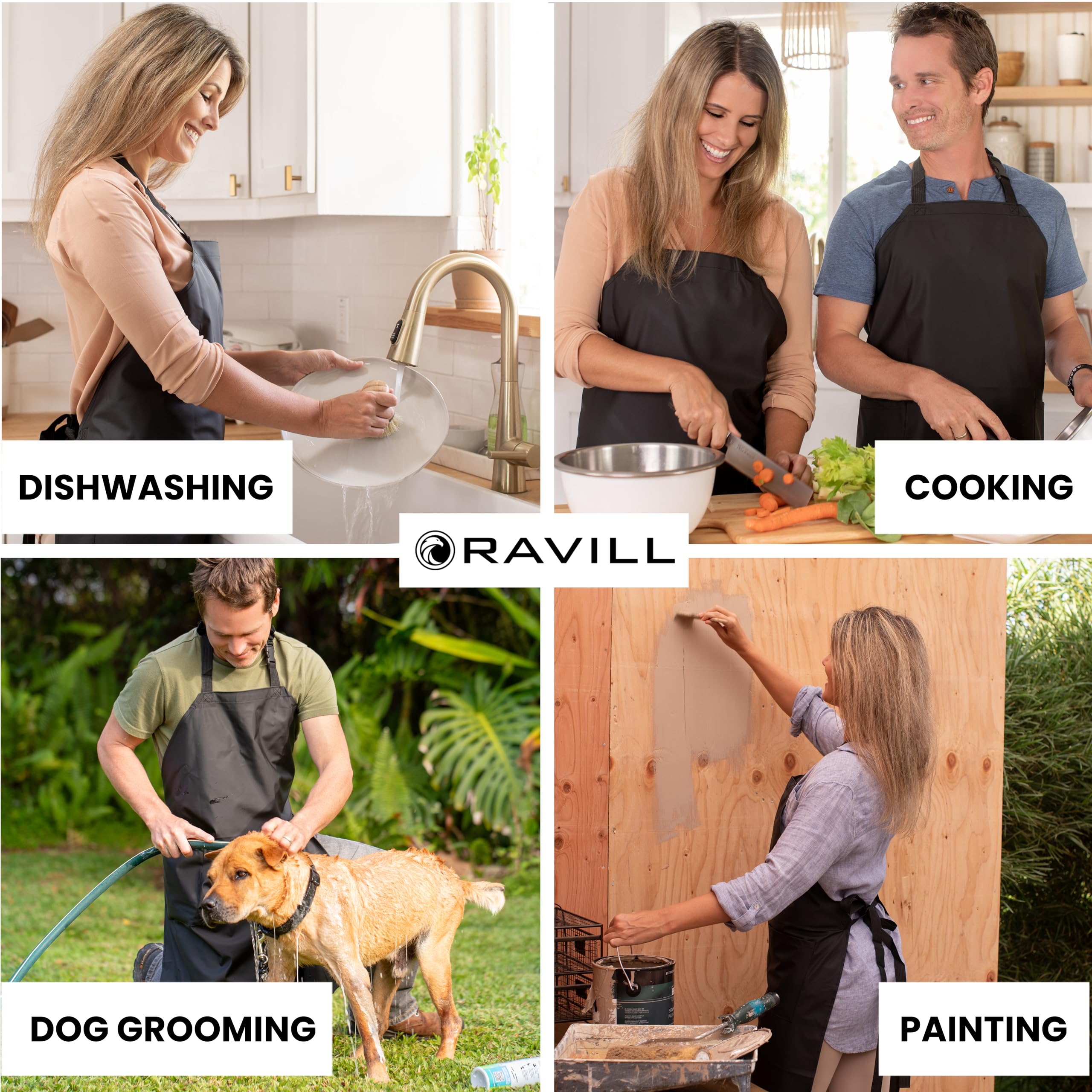 Ravill apron neck buckle and removable cushion allow easy removal
