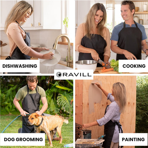 Ravill apron neck buckle and removable cushion allow easy removal