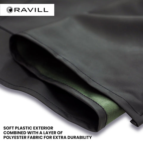 Ravill apron in pet grooming use features a hair-repellent surface