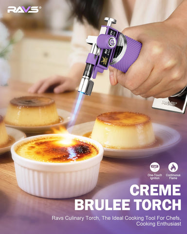 RAVS butane torch highlighting ergonomic handle for comfort.