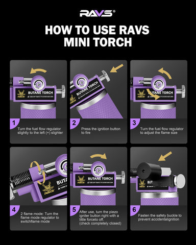 RAVS refillable design supports easy gas refills and longer torch life.