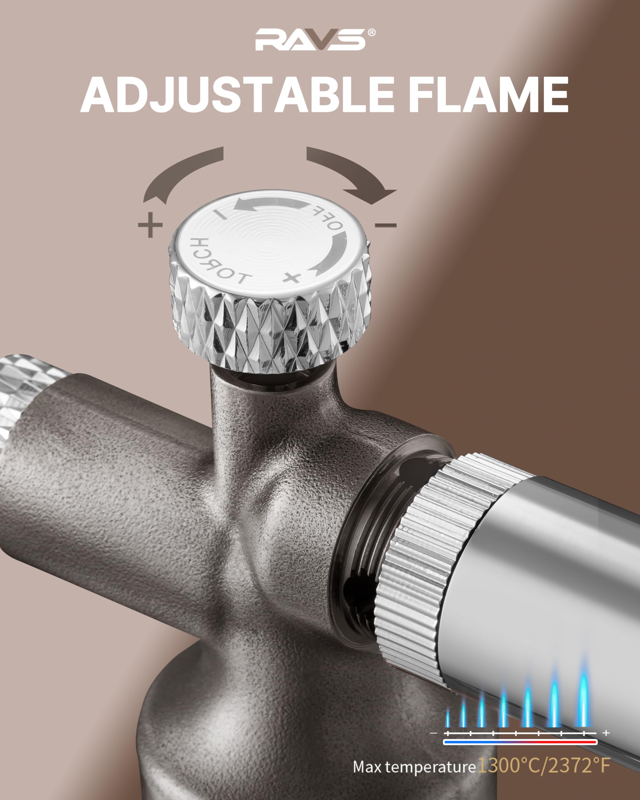 RAVS copper base provides stable upright positioning for hands-free use