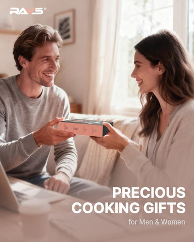 Ravs gift box packaging showcases a ready-to-gift kitchen tool.