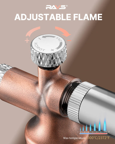 Ravs stable copper base supports hands-free operation on a flat surface.