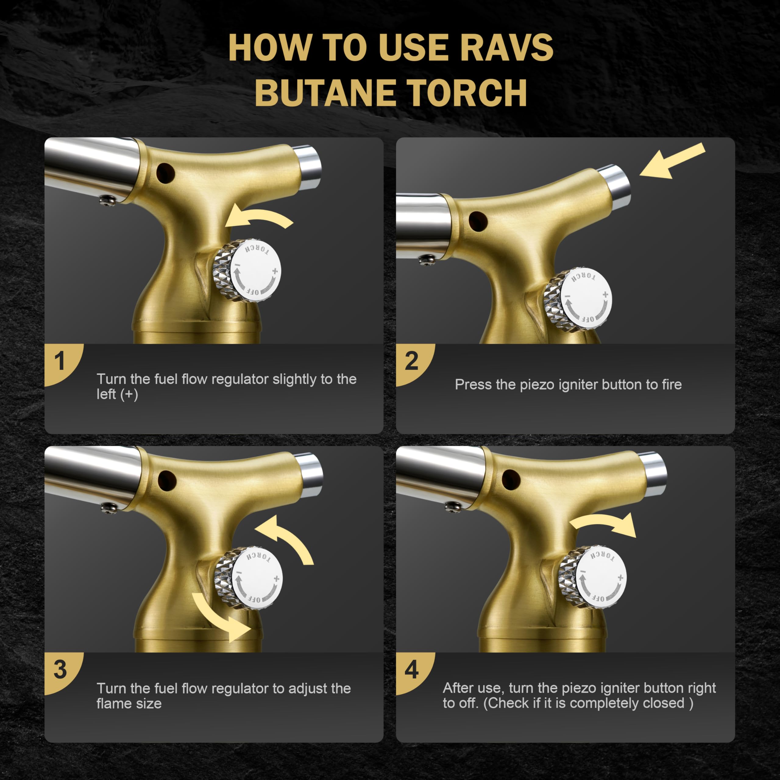 RAVS versatile uses include crème brûlée caramelization and soldering projects.