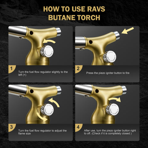 RAVS versatile uses include crème brûlée caramelization and soldering projects.