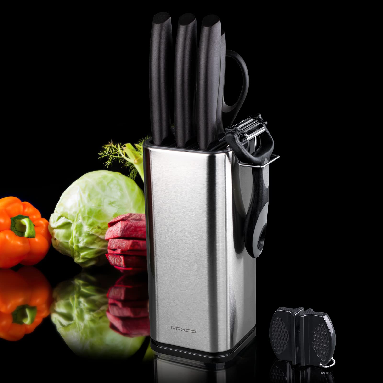 RAXCO 8in chef knife for precise chopping, dicing, and mincing.