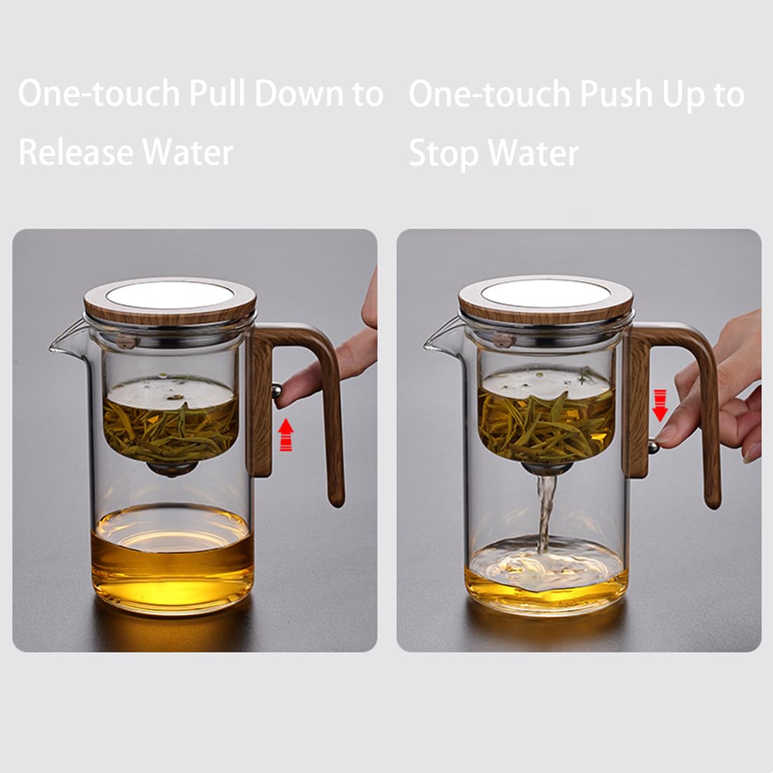 Rayfox glass teapot with lid and infuser for clean, flavorful brews.