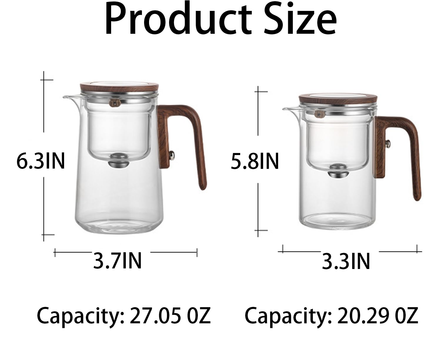Rayfox one-touch filtration teapot for effortless leaf separation.