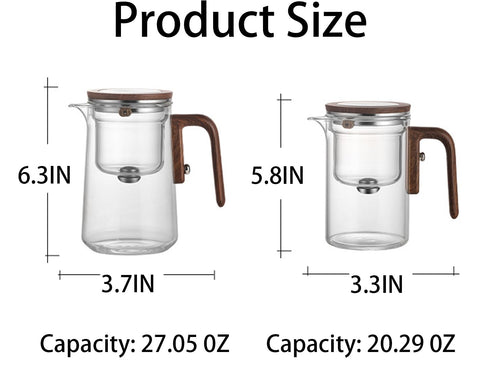 Rayfox one-touch filtration teapot for effortless leaf separation.