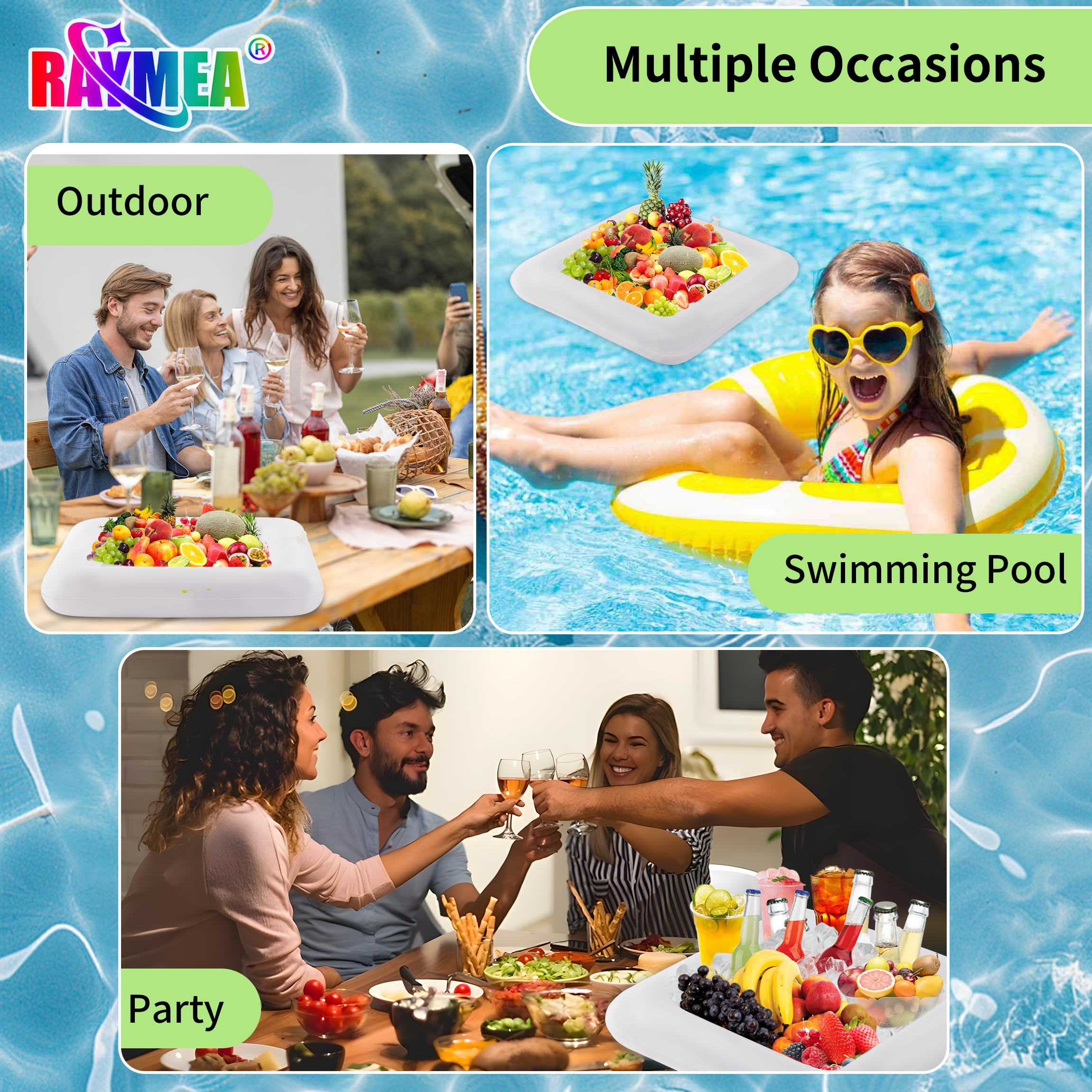 RAYMEA inflatable bar deflated and stored for quick transport