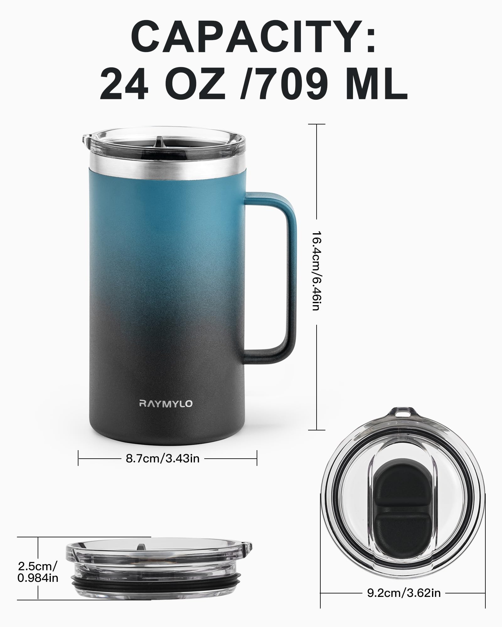 RAYMYLO keeps hot drinks for up to 3 hours.