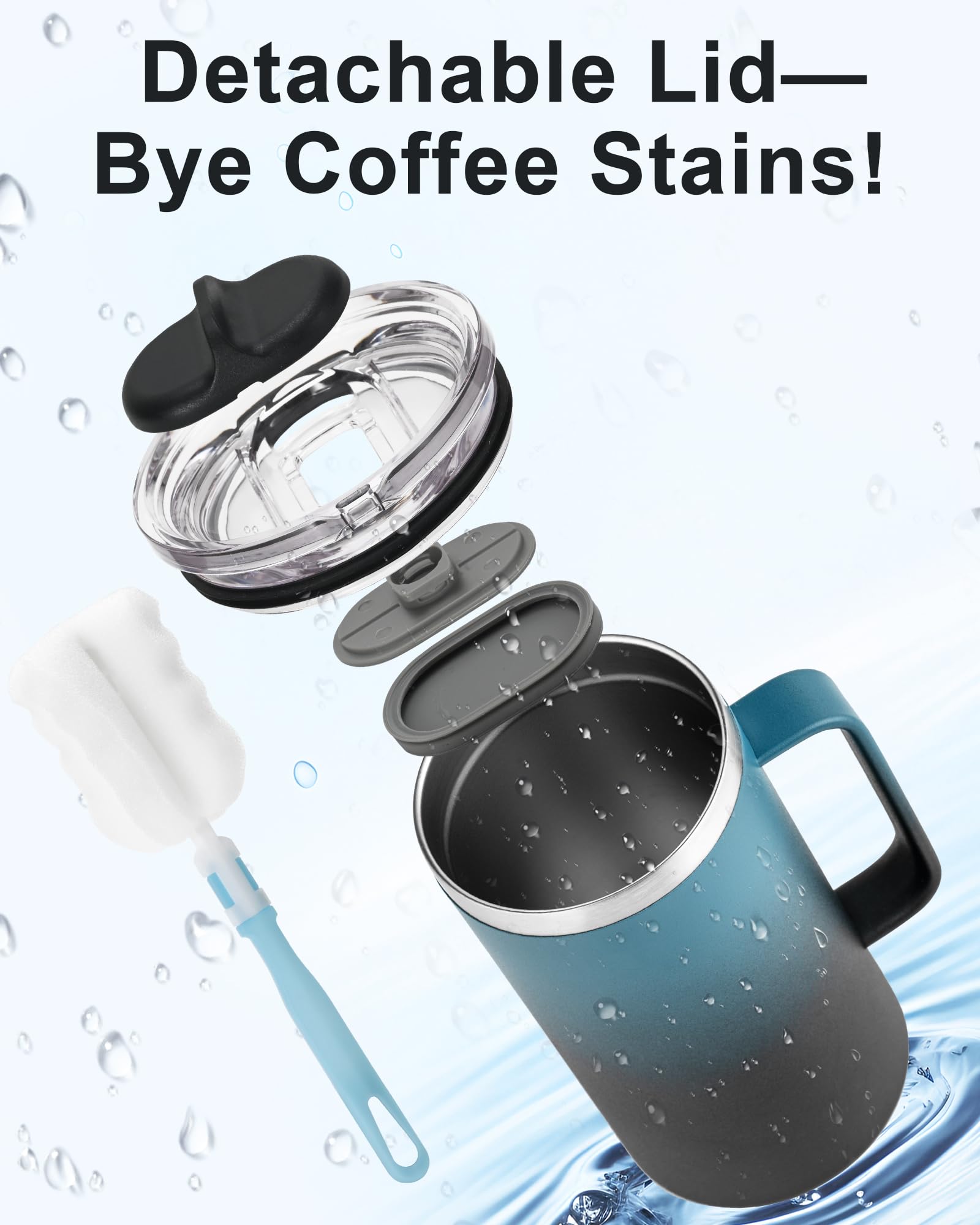 RAYMYLO insulated mug ideal for camping, home, and office use.