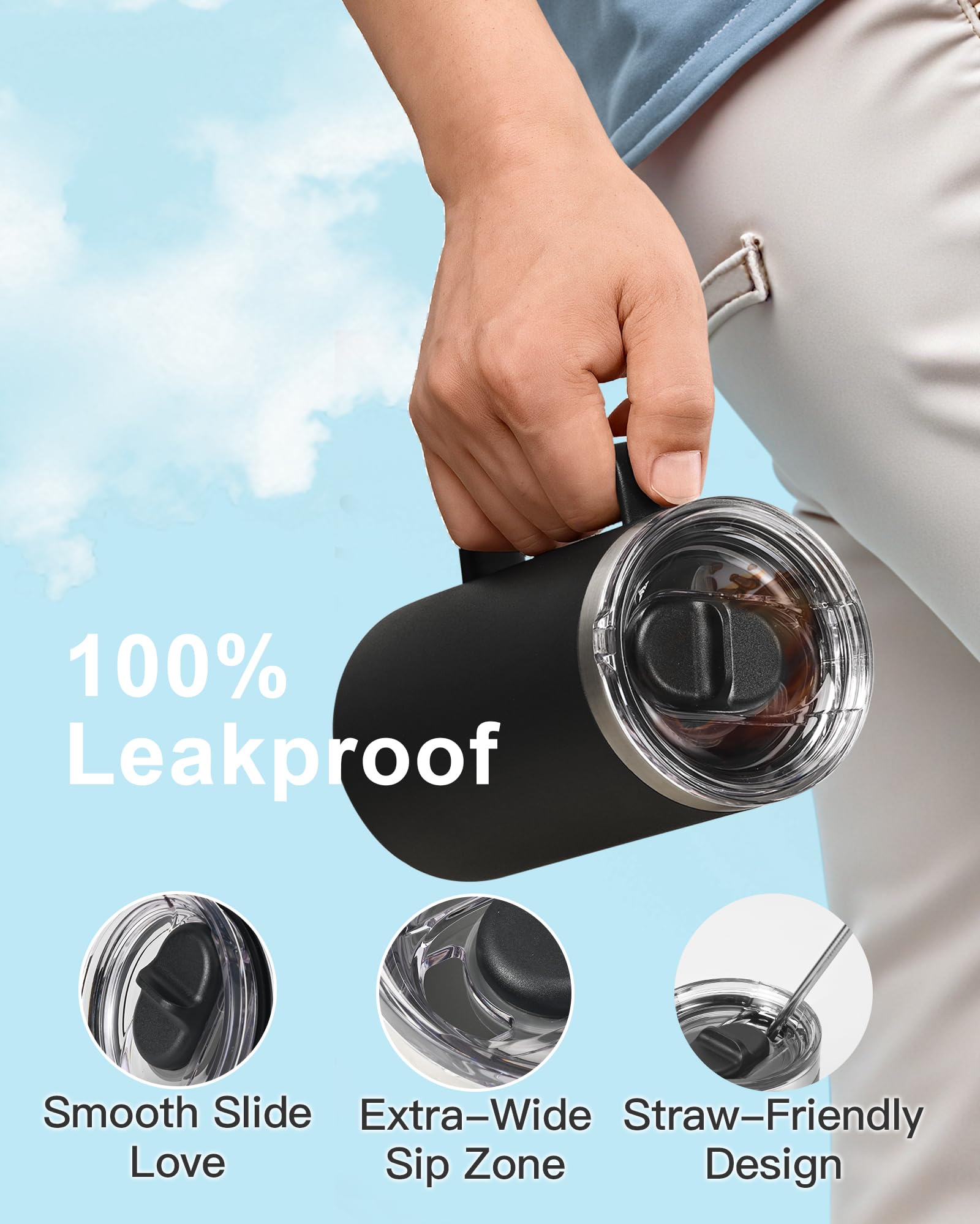 RAYMYLO graphic illustrating double-wall insulation and temperature retention