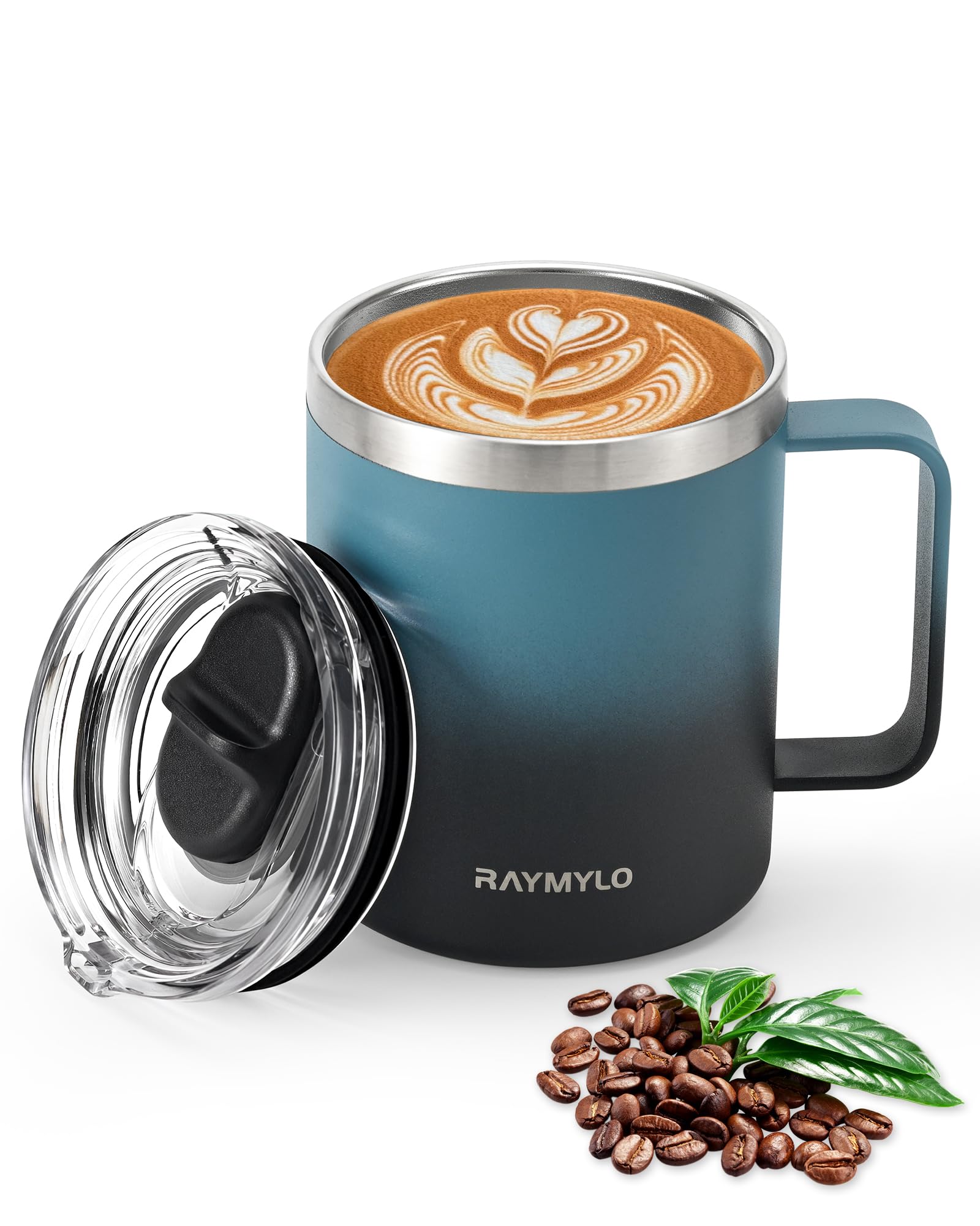 RAYMYLO insulated coffee mug 12oz with double-wall design for temperature retention