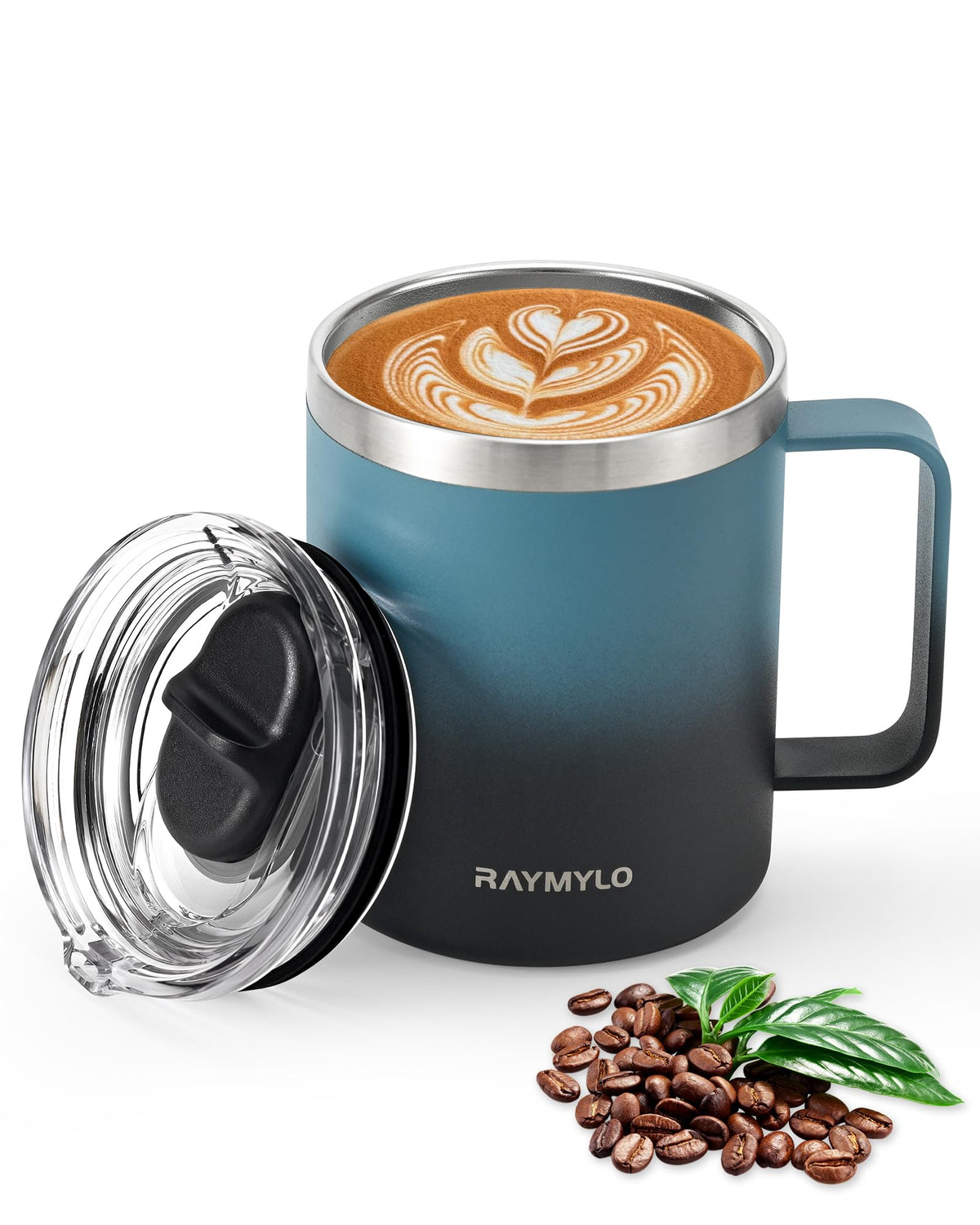 RAYMYLO insulated coffee mug 12oz with double-wall design for temperature retention
