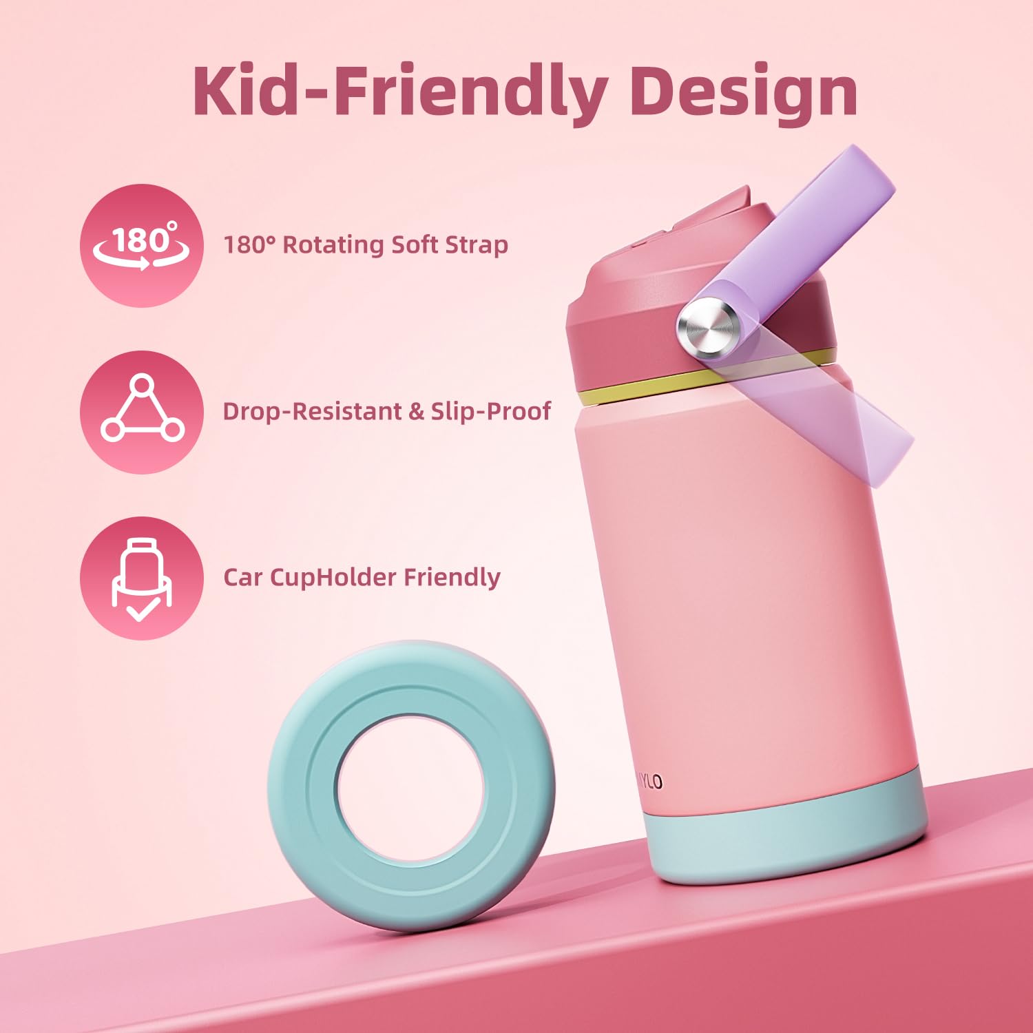 RAYMYLO toddler bottle rotating strap for easy carrying