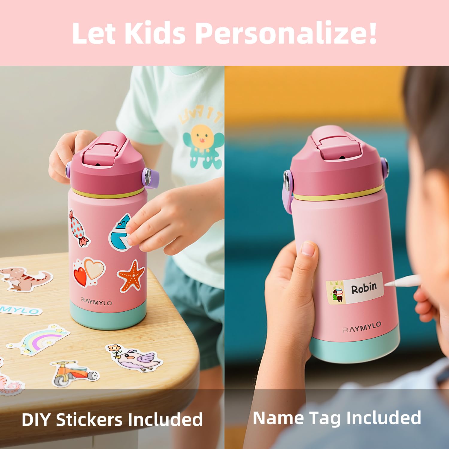 RAYMYLO toddler bottle silicone base absorbs impacts
