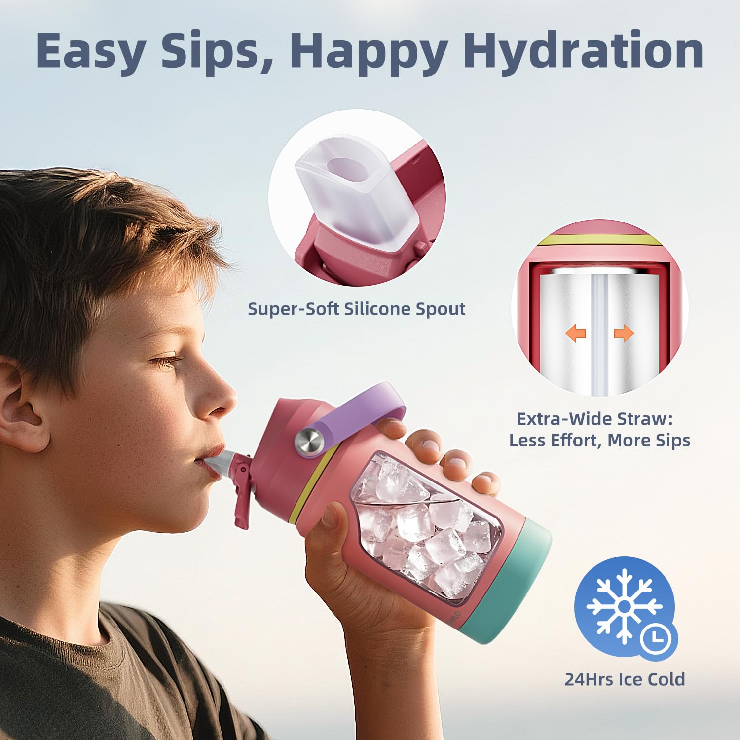 RAYMYLO toddler bottle soft-spout delivering gentle comfort for kids