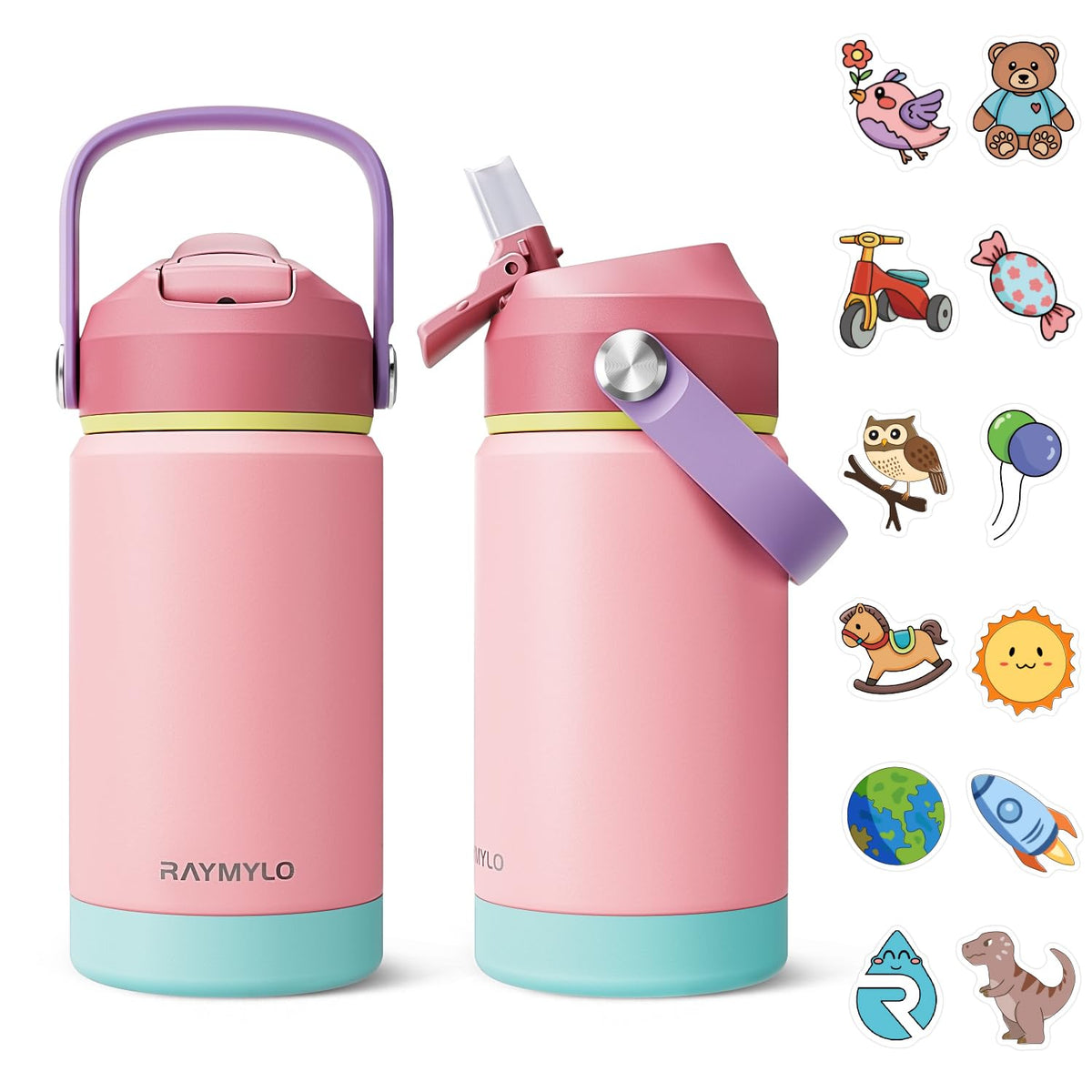 RAYMYLO toddler bottle straw detail for easy sipping during busy days