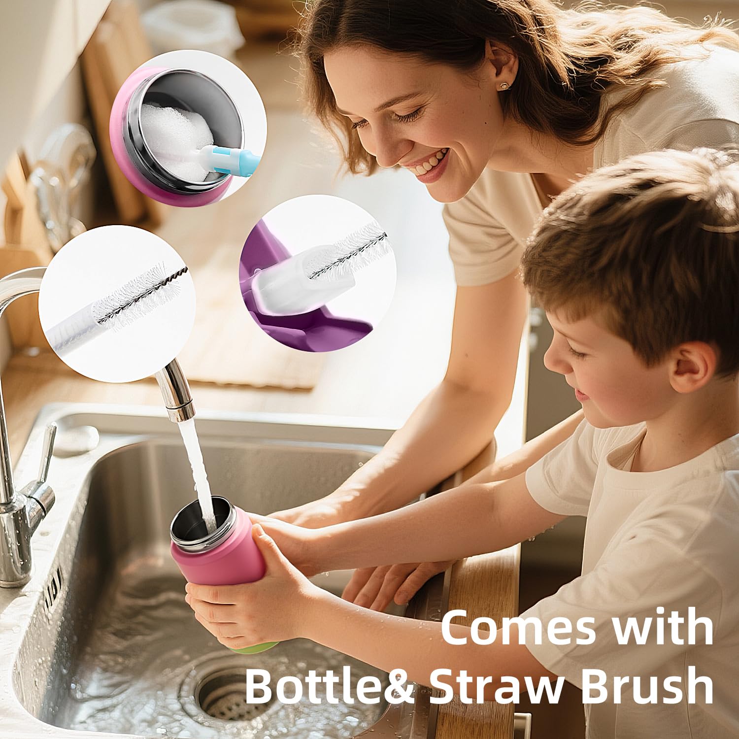 RAYMYLO toddler water bottle dishwasher safe for quick cleanup.