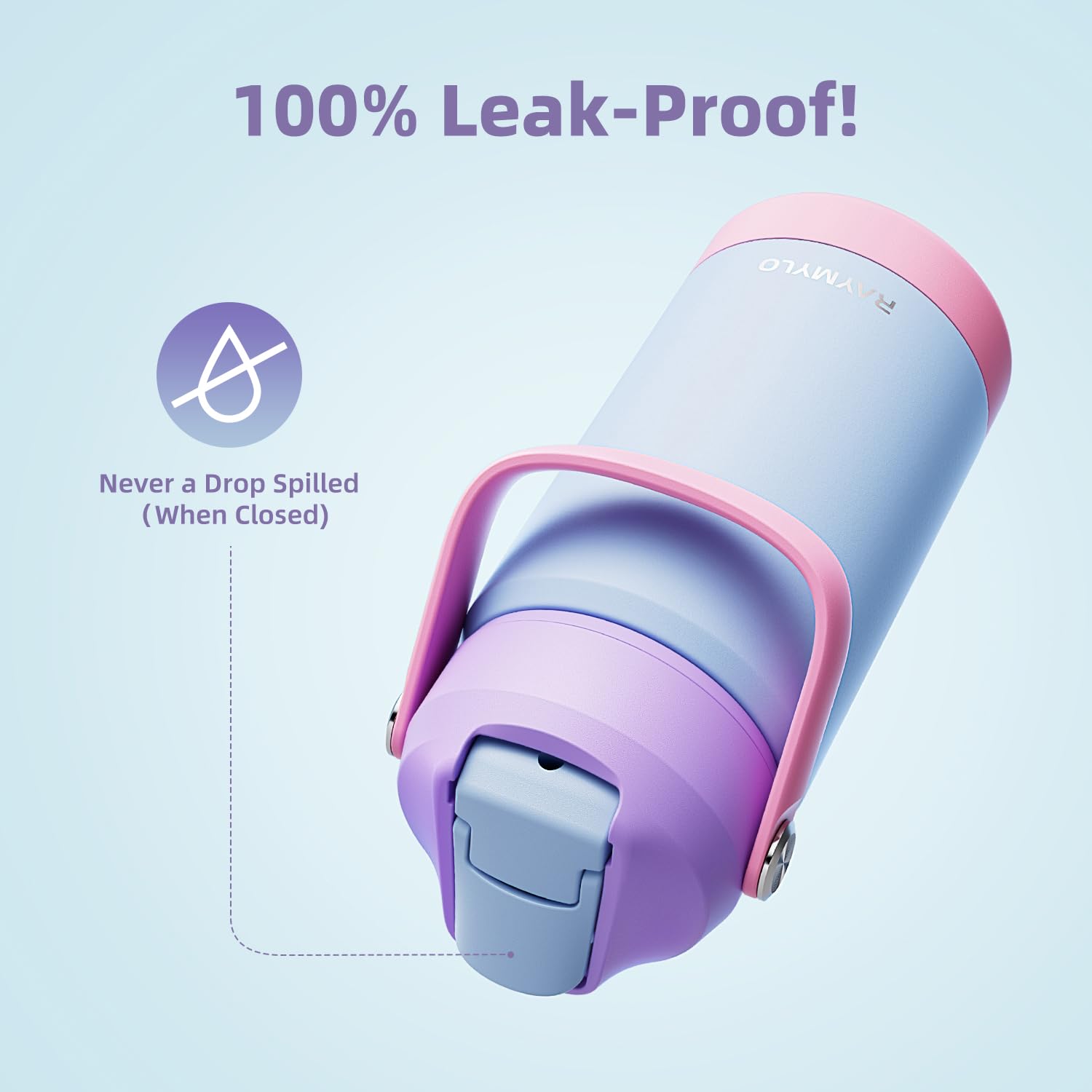 RAYMYLO stickers and name tags for kid customization on bottle