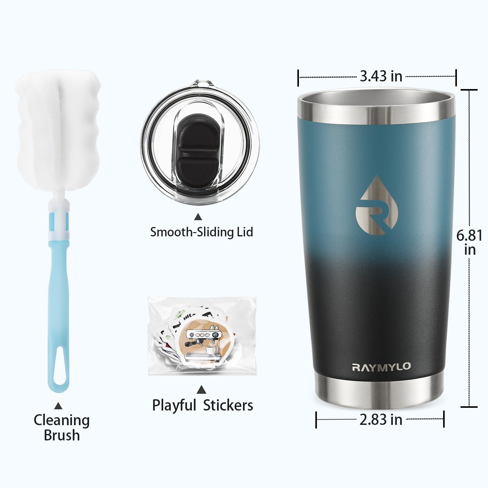 RAYMYLO cleaning brush in use for easy maintenance