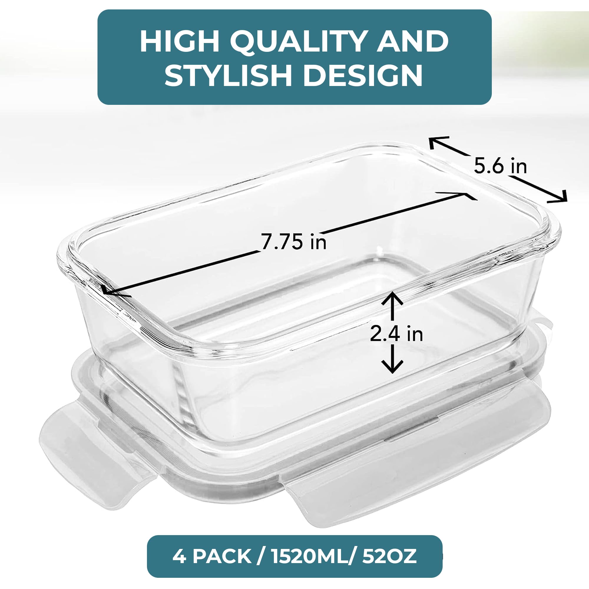 Razab airtight locking lids seal in freshness for leftovers and meal prep.