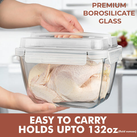 Razab airtight snap-lock lids ensuring leakproof meal prep and transport.