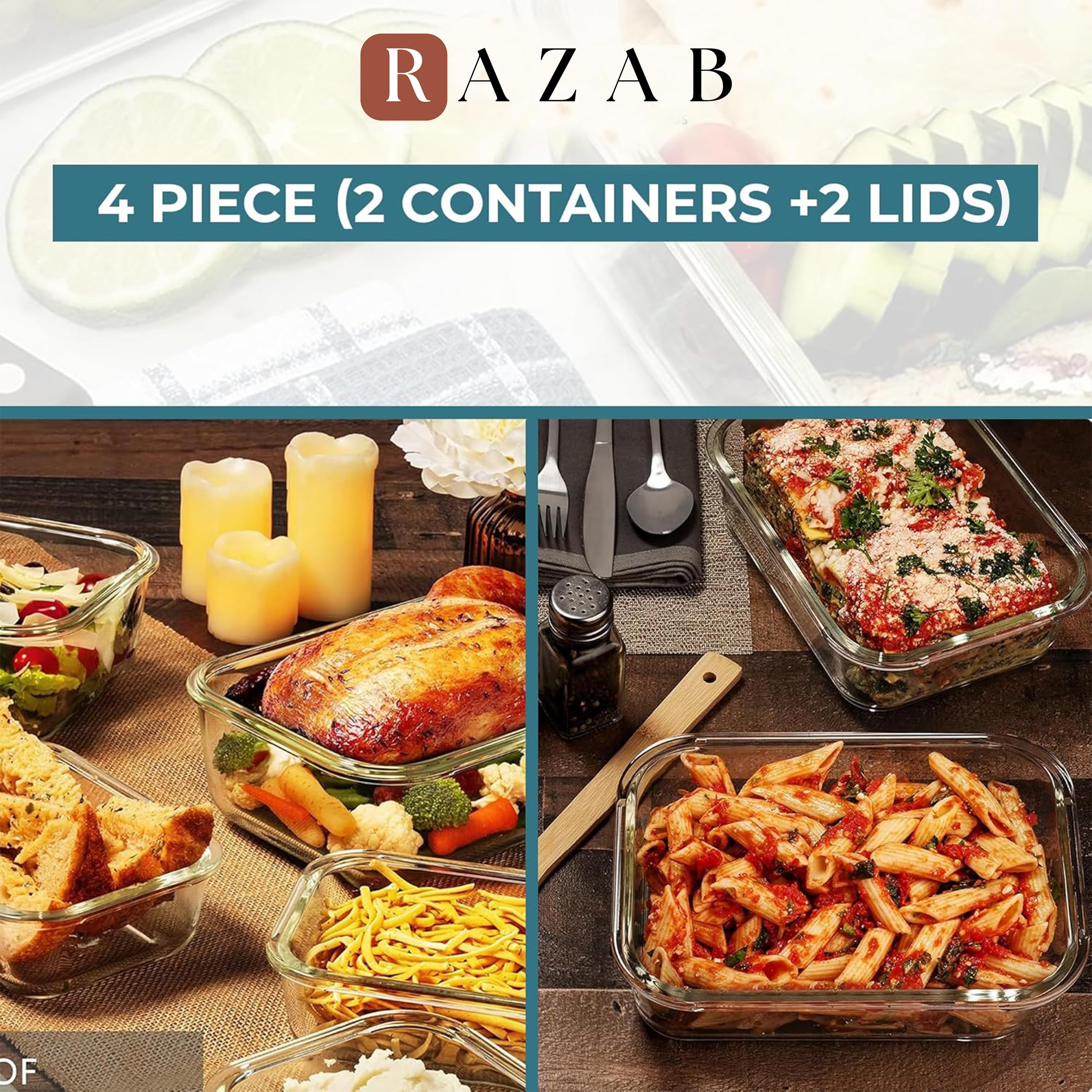 Razab containers are safe for fridge and microwave use.