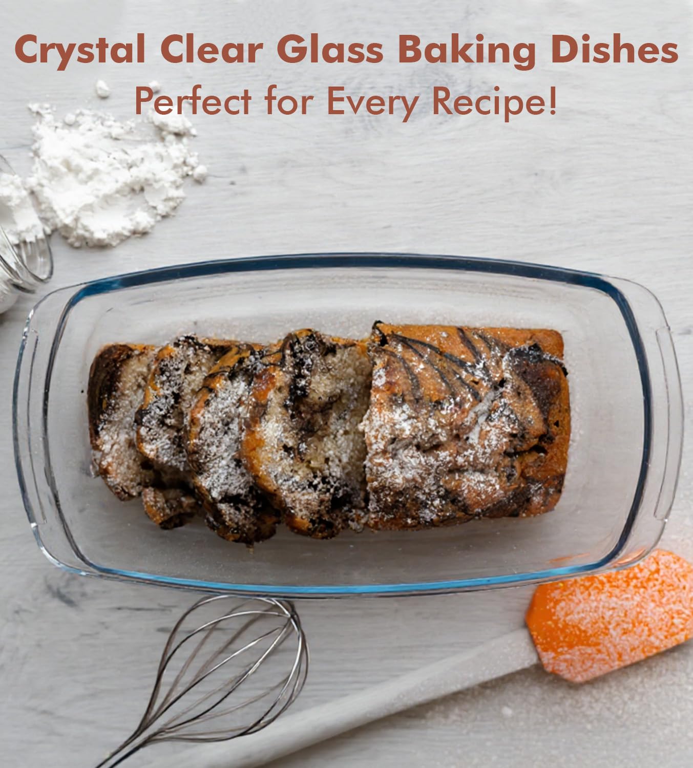 Razab transparent glass loaf pan lets you monitor progress while baking.