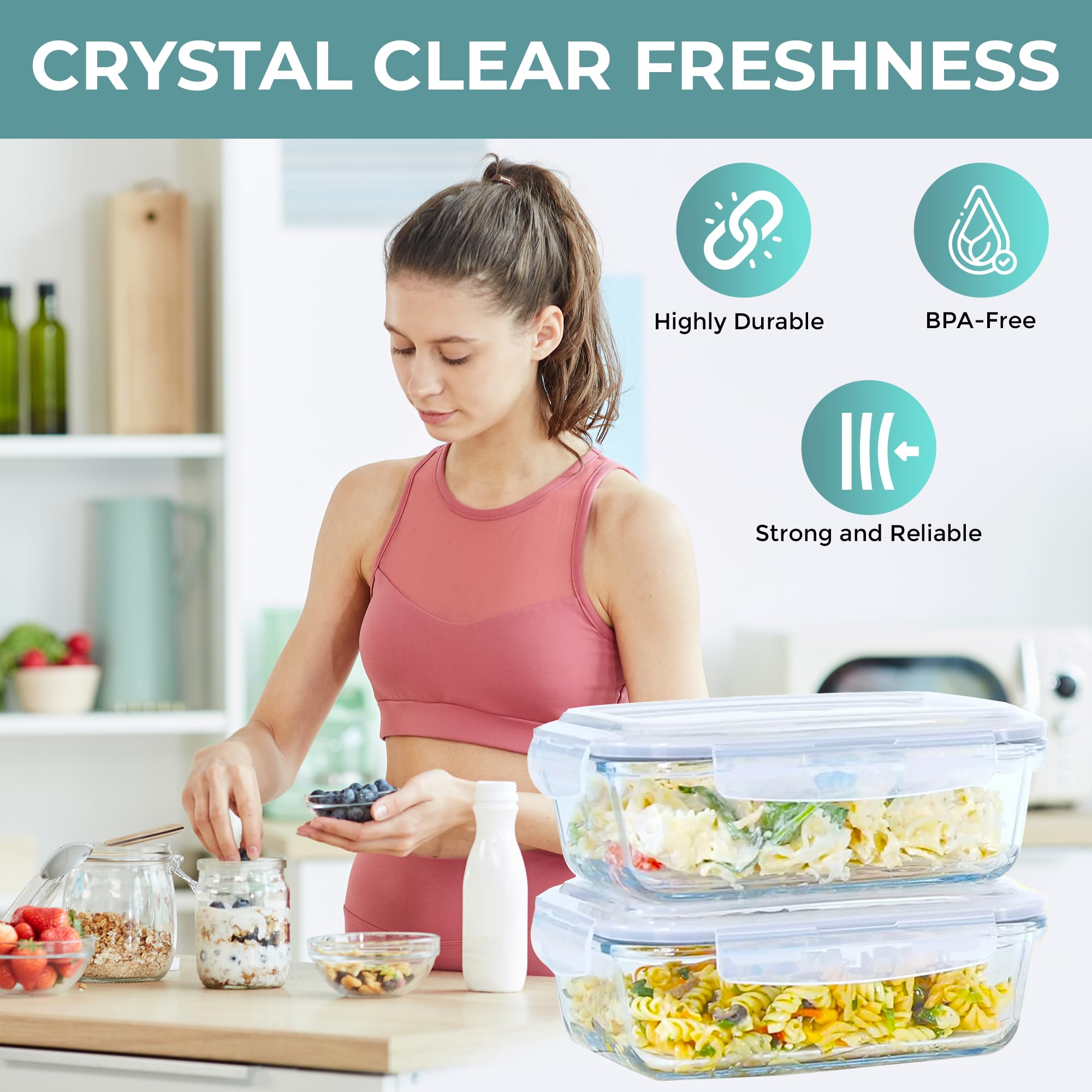Razab leak-proof design keeps fridge organized and prevents spills.