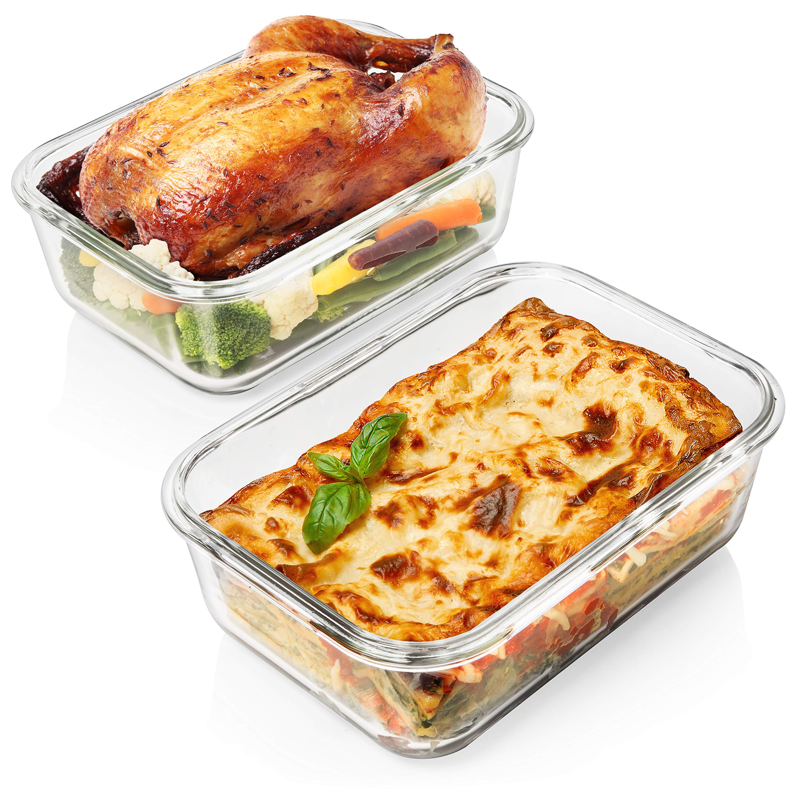 Razab 63 oz capacity fits family meals and leftovers.