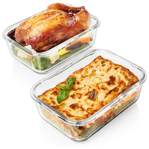 Razab 63 oz capacity fits family meals and leftovers.