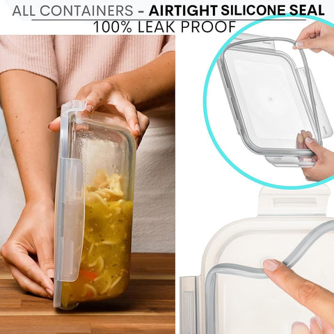 Razab microwave-safe glass container ready for reheating meals.