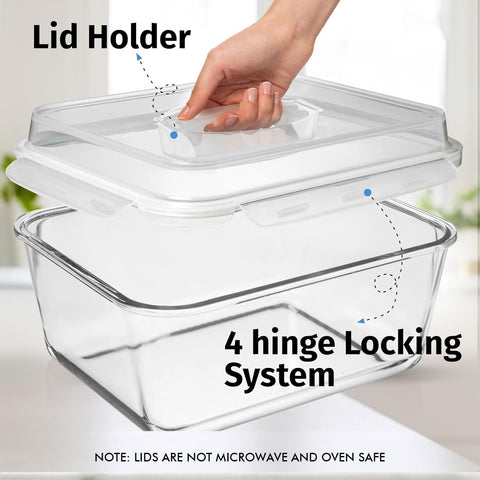 Razab oven-safe glass container for reheating meals.