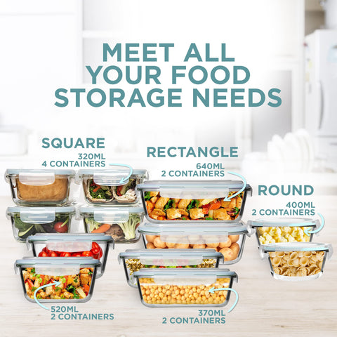 Razab stain- and odor-resistant glass keeps meals fresh over time.