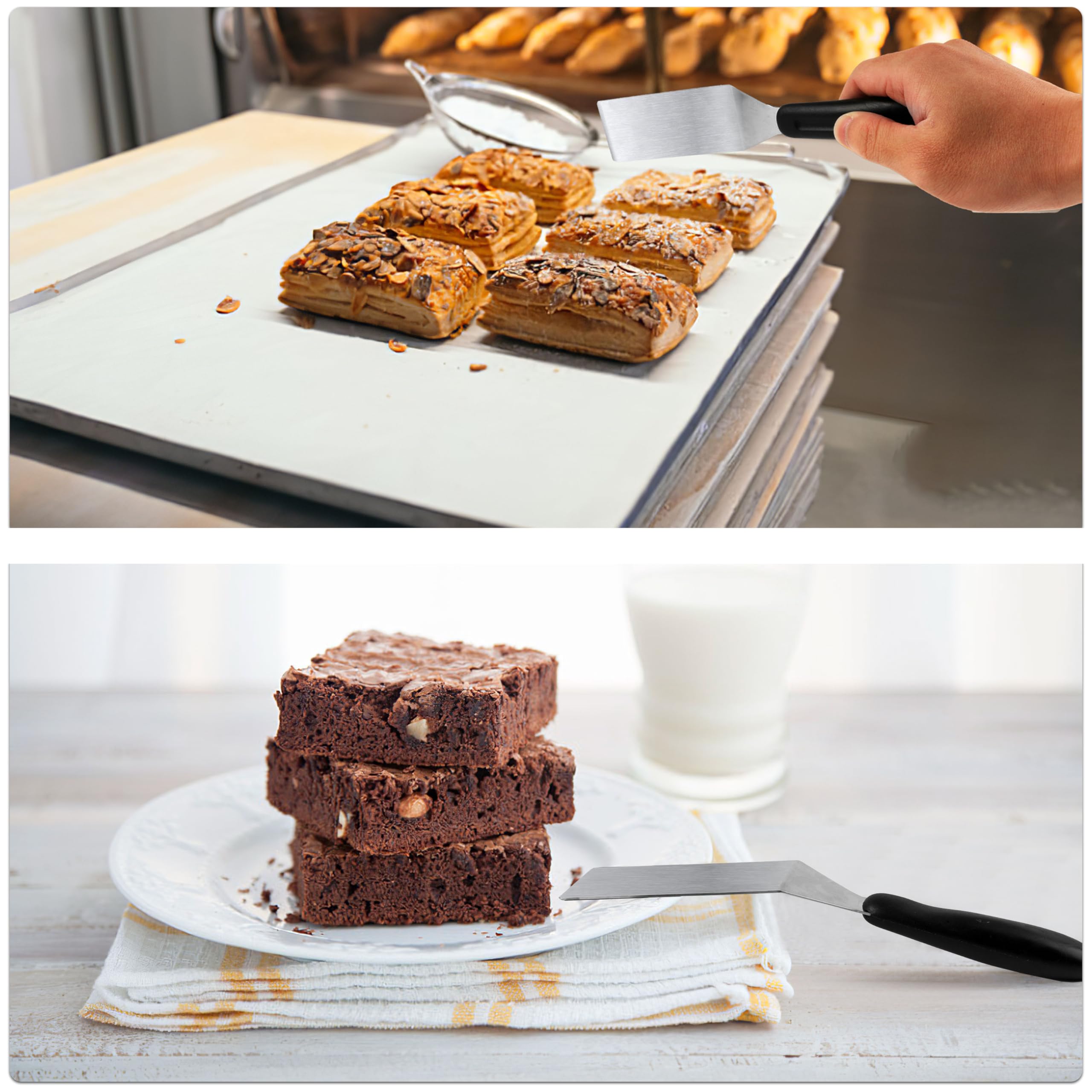RCMo brownie and lasagna cutting spatula for clean serving.