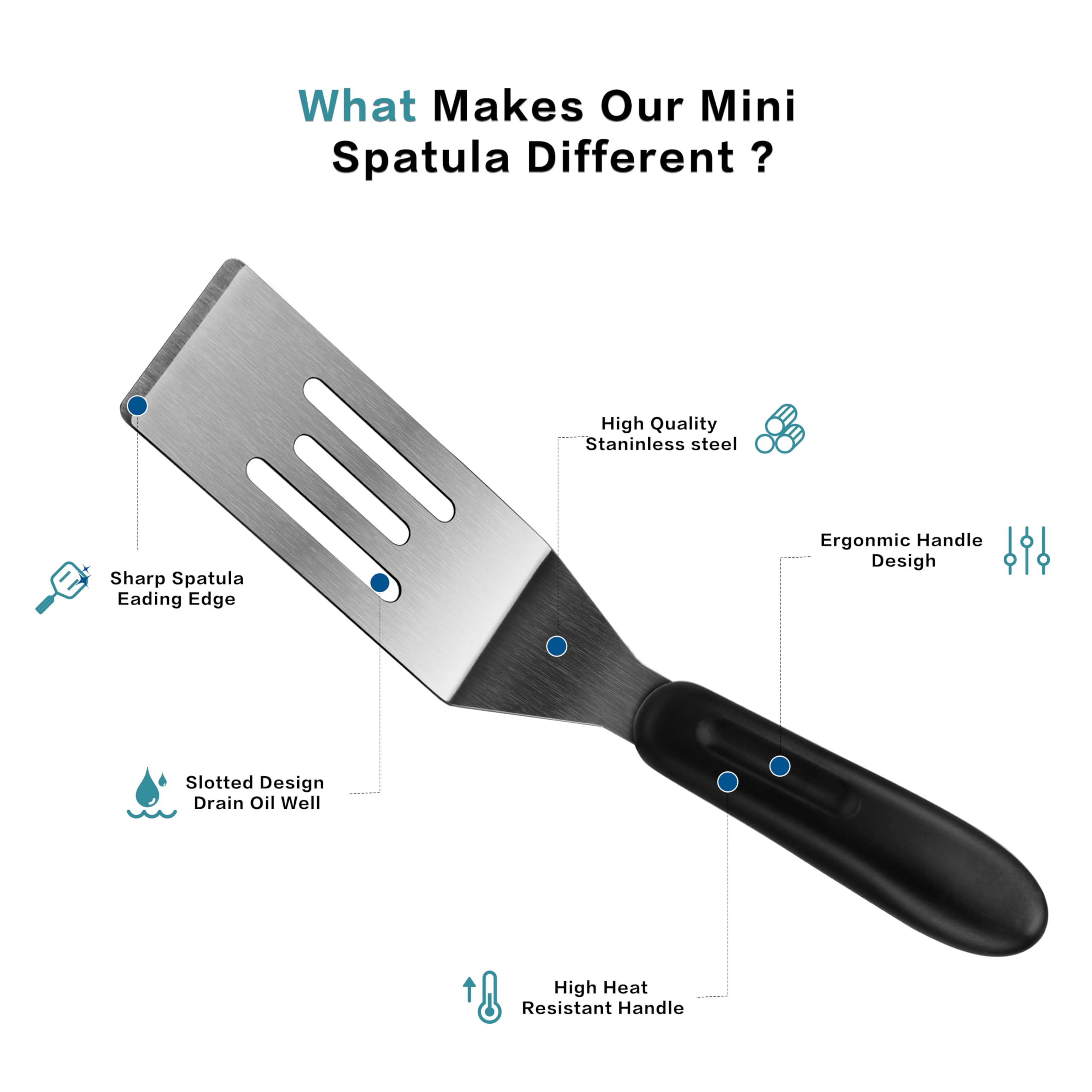 RCMo mini serving spatula collection for everyday kitchen tasks.