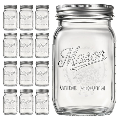 Rcoeuph Mason jar 32oz versatile kitchen storage and decor.